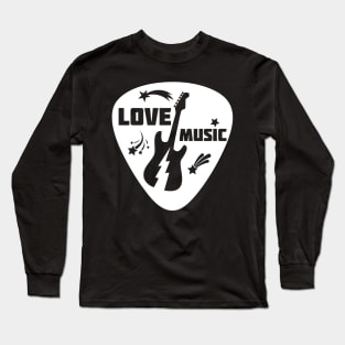 Electric Guitar Plectrum Guitarist Music Lover Guitar Long Sleeve T-Shirt